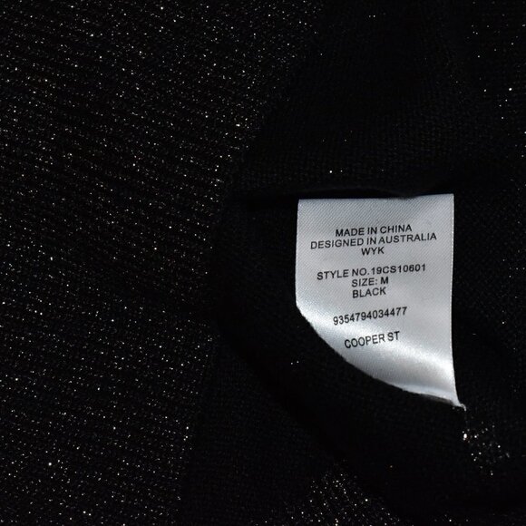 Cooper ST Alice Knit Metallic Pullover Black Dress Size M - Picture 13 of 13